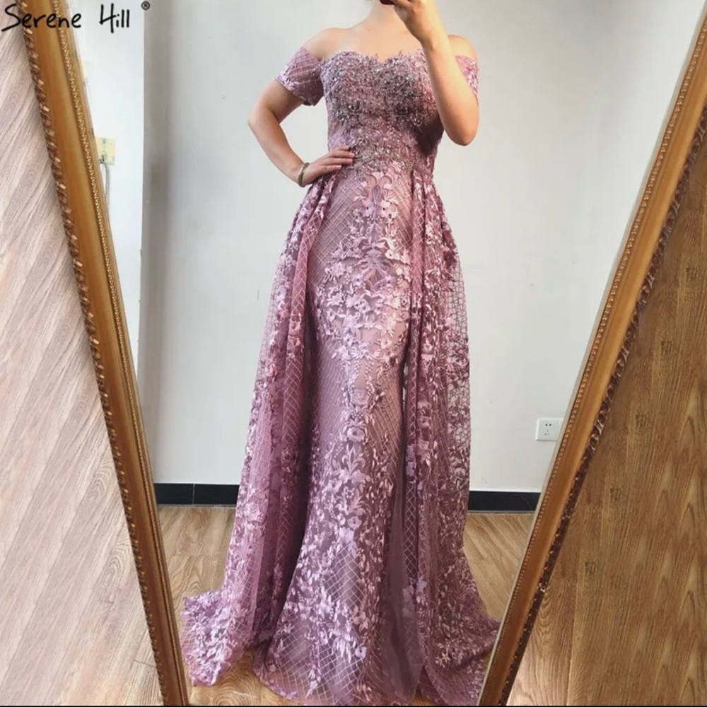 Serene Hill Lavender Beaded Dress - Picture 4 of 5